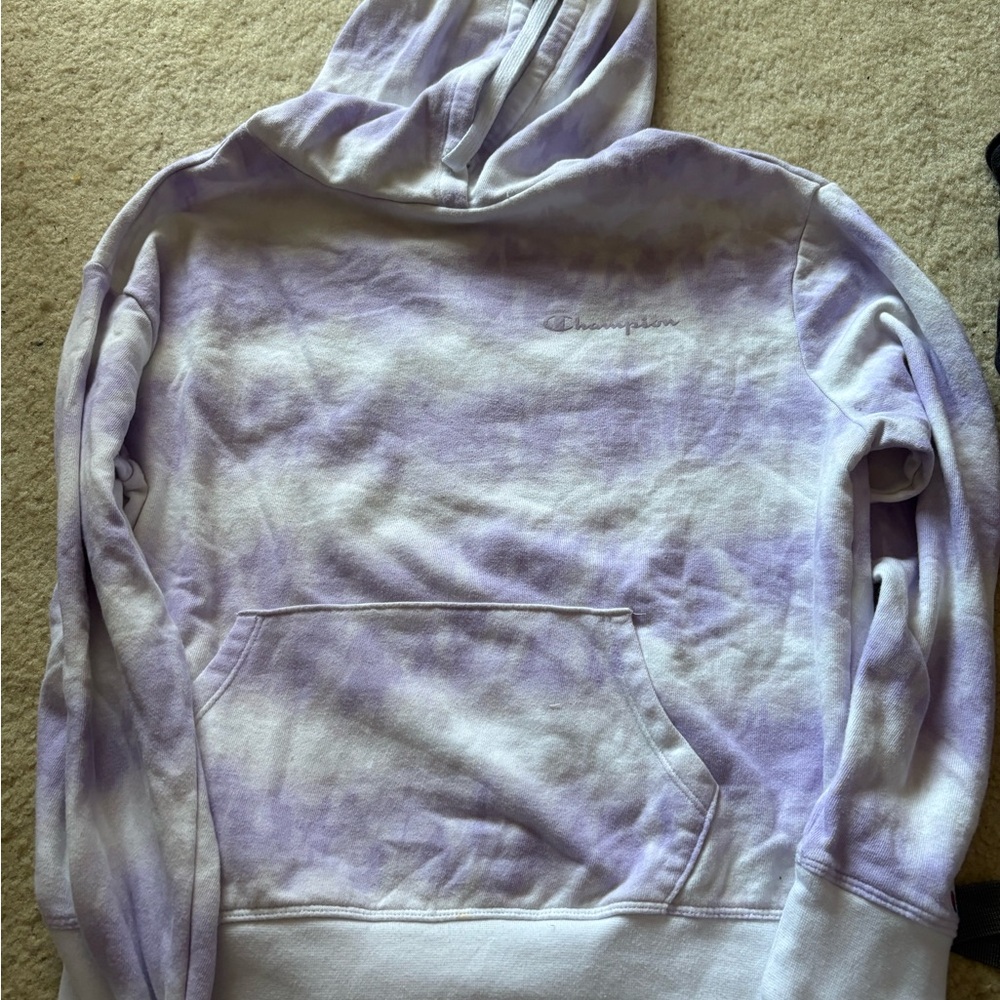 Champion Purple Tie-Dye Hoodie